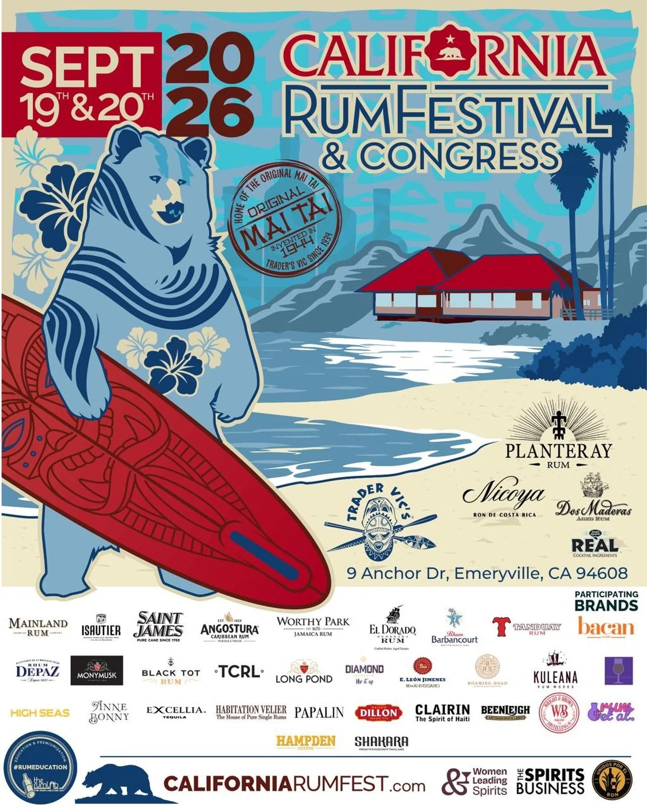 🥃🌴 CALIFORNIA RUM FEST WEEKEND IS HERE! 🌴🥃

I seriously cannot wait to get down to Trader Vic&rsquo;s in Emeryville this weekend for California Rum Fest!

This is one of those events that reminds me exactly why we love the rum community so much.
