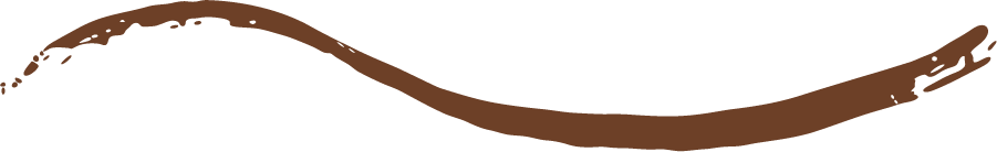 A simple, stylized drawing of a brown pancake with a small bite taken out of it, on a white background.