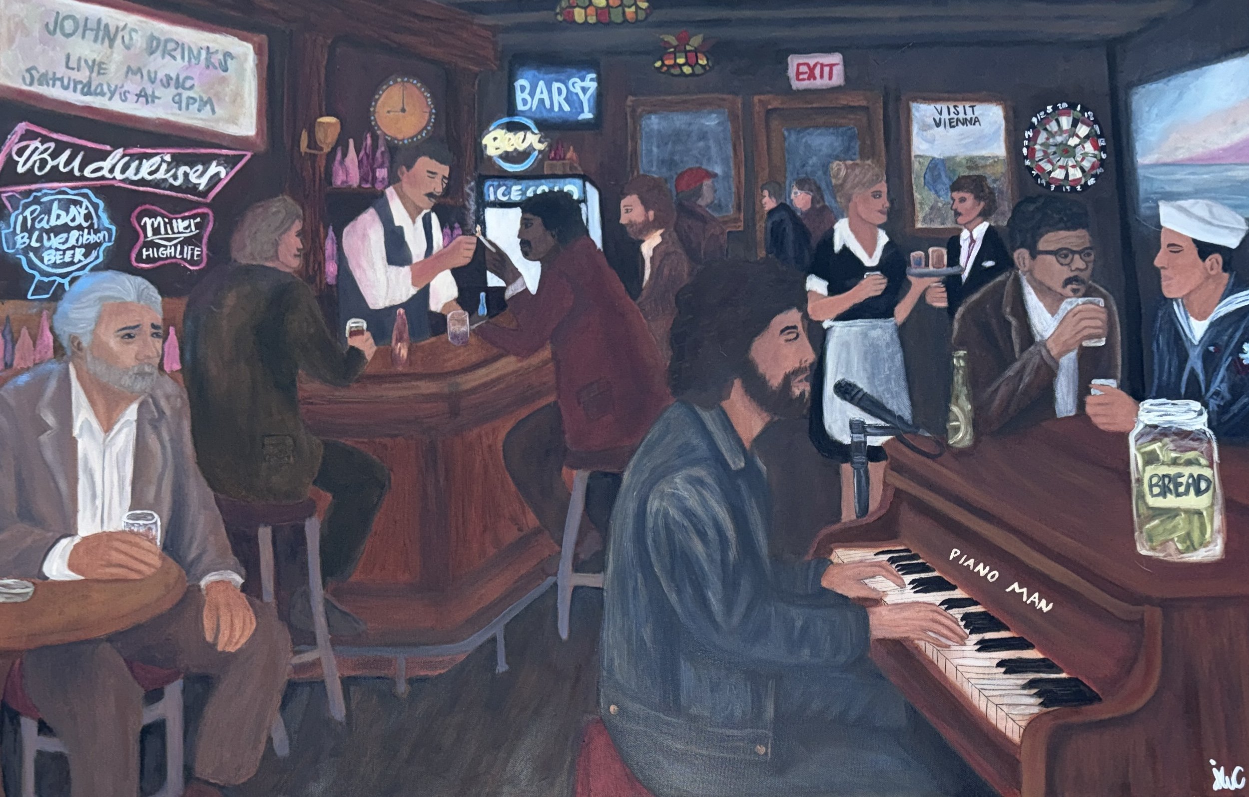 Piano man print