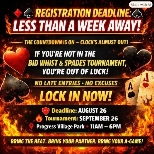 Bid Whist &amp; Spades Tournament