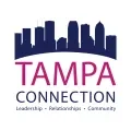 Tampa Connection logo with a city skyline silhouette and text indicating leadership, relationships, and community engagement