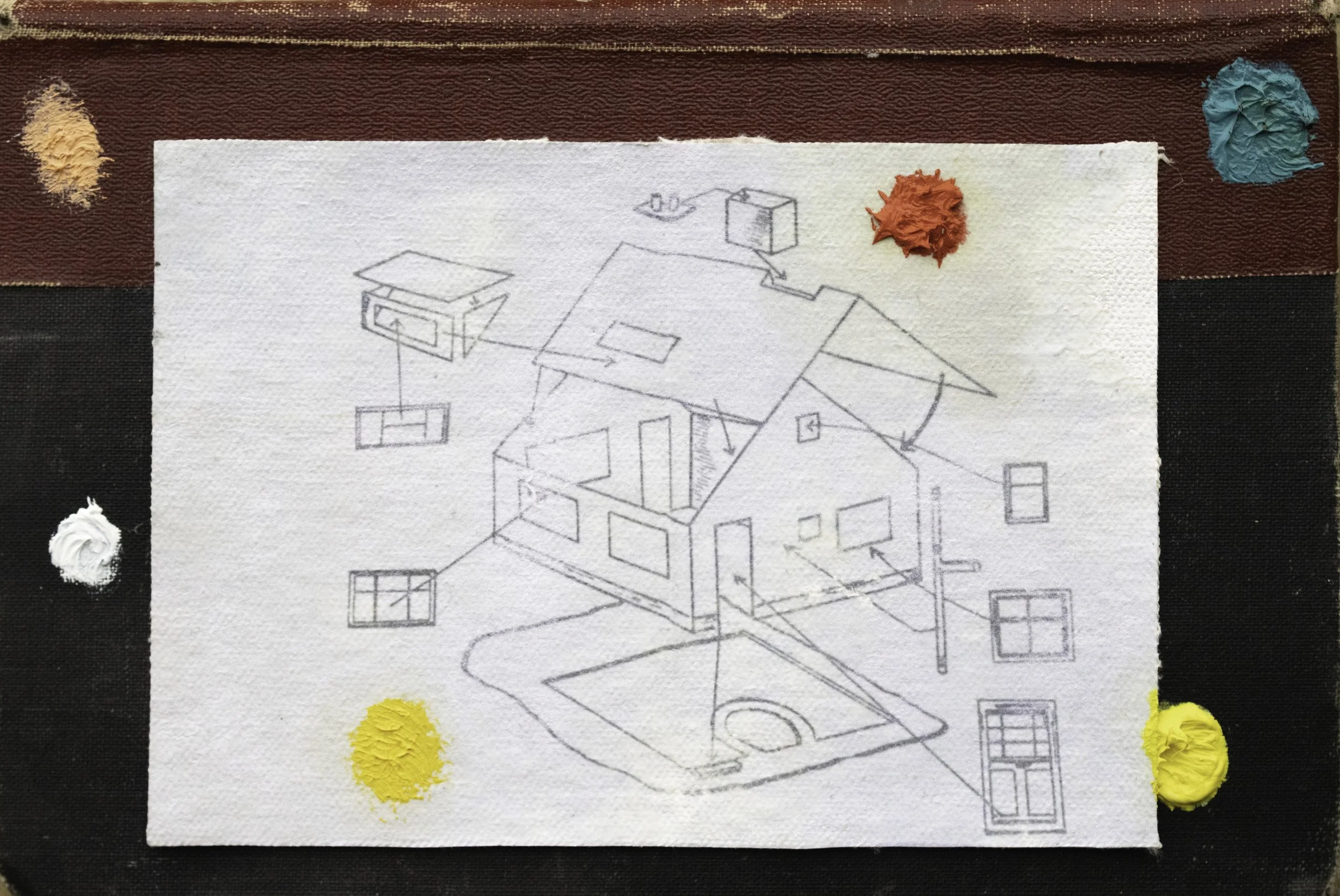 'House manual' (2026)
Oil on canvas on vintage book
10 cm x 18 cm
Unframed, certificate of authenticity
Signed verso
$125 AUD