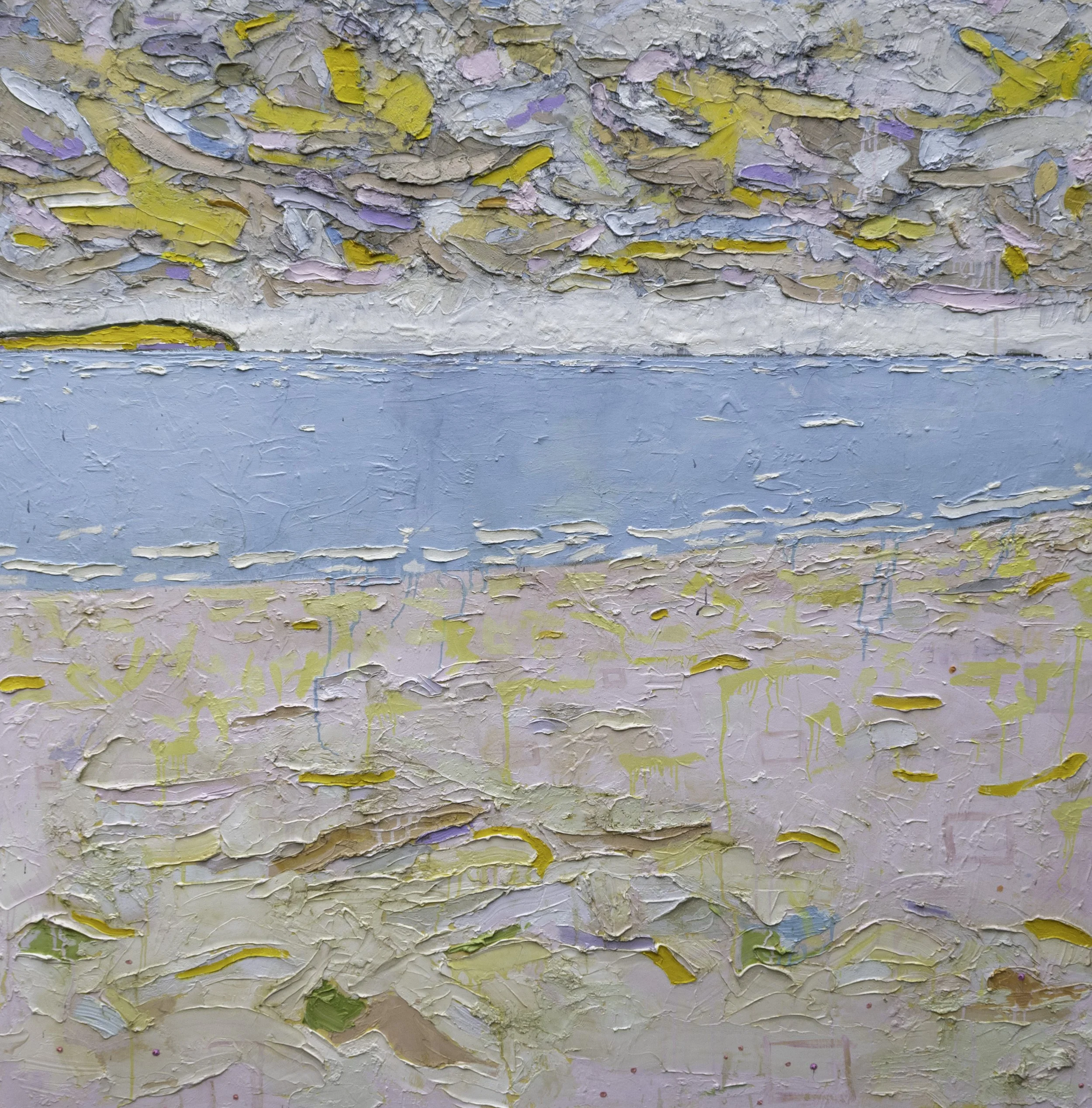 'Queenscliff Beach (middl panel)' (2026)
Oil on canvas
180 cm x 180 cm
Unframed, certificate of authenticity
Signed verso
Private collection