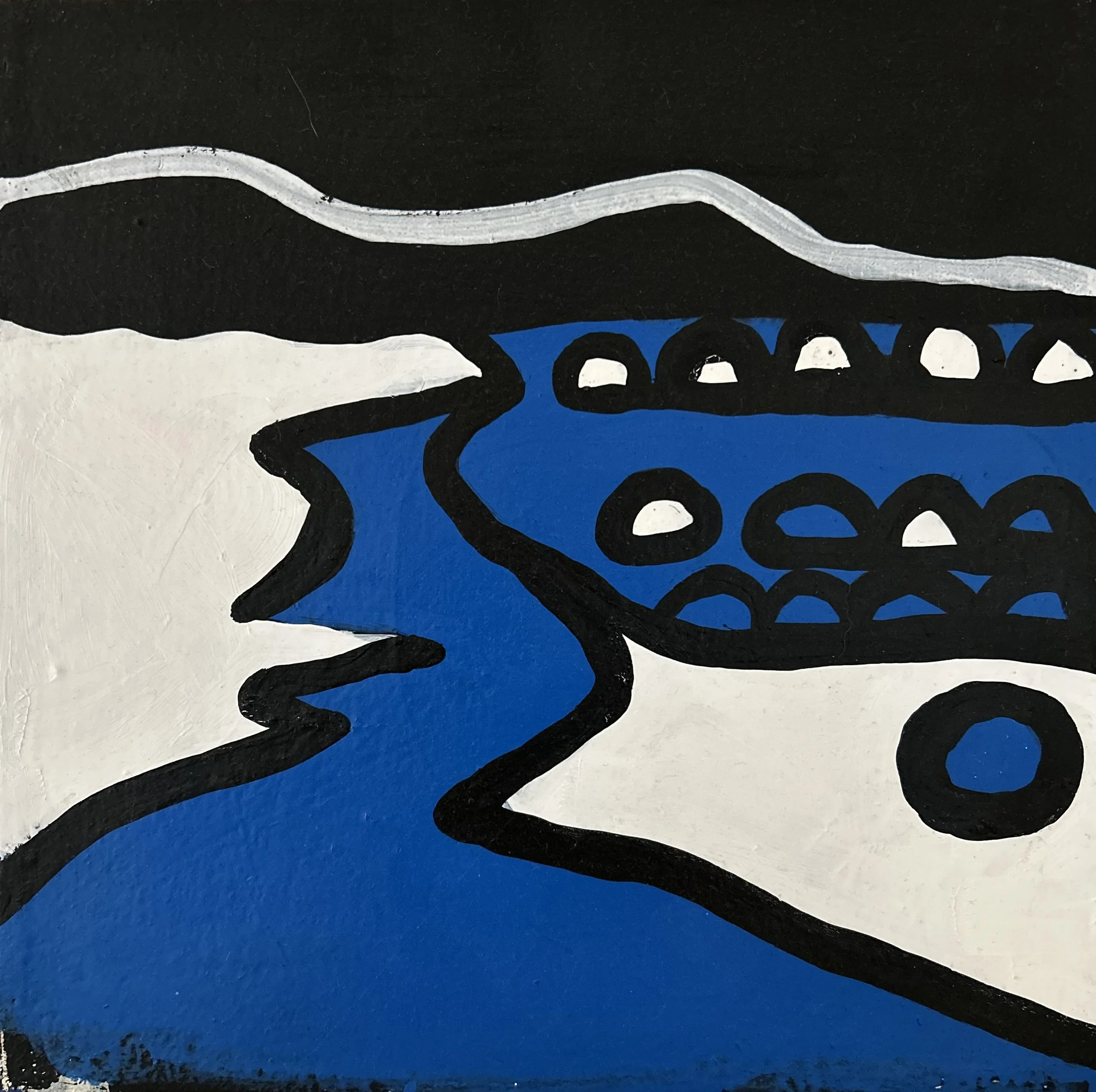 'Snow River' (2016)
Oil on canvas
25 cm x 25 cm
Unframed, certificate of authenticity
Signed verso
Artist collection