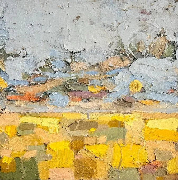 'Portarlington Canola Fields' (2025)
Oil on linen
40 cm x 40 cm
Unframed, certificate of authenticity
Signed verso
$1500 AUD
