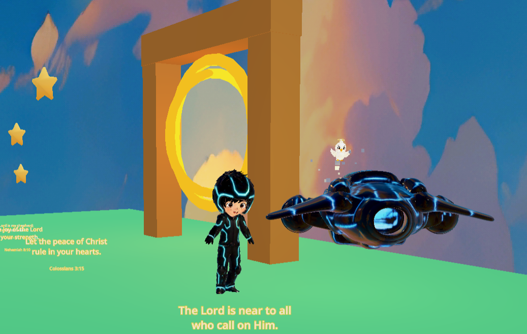 Golden Portal linking other worlds in Chibi Milton Universe