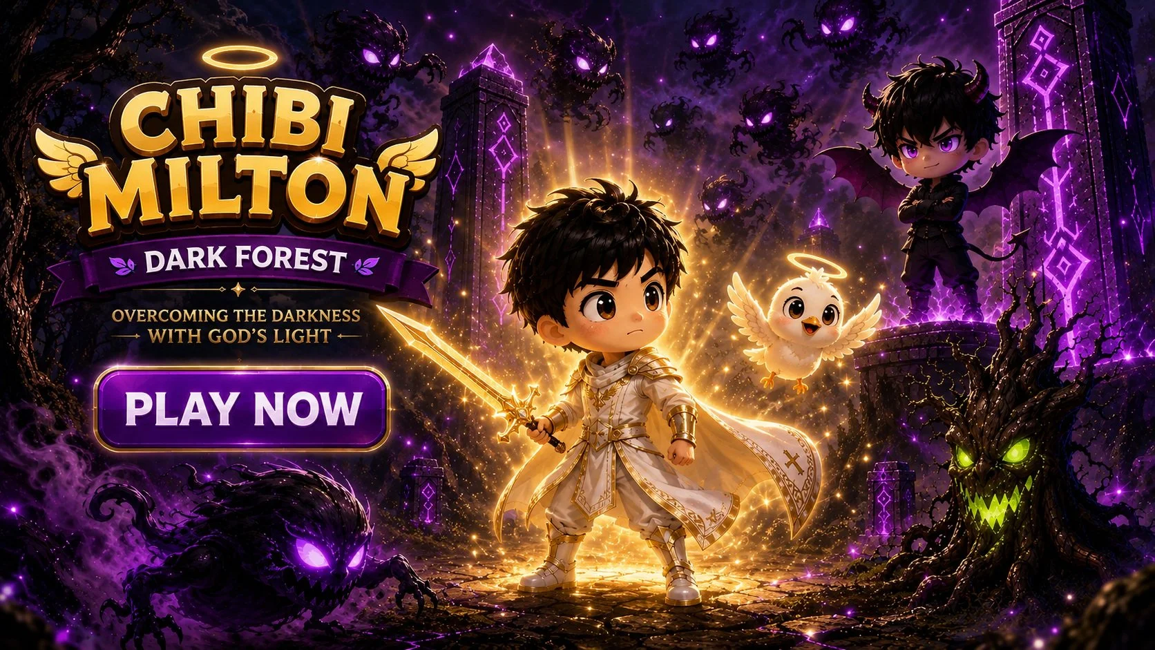 Chibi Milton Dark Forest Game Cover Image