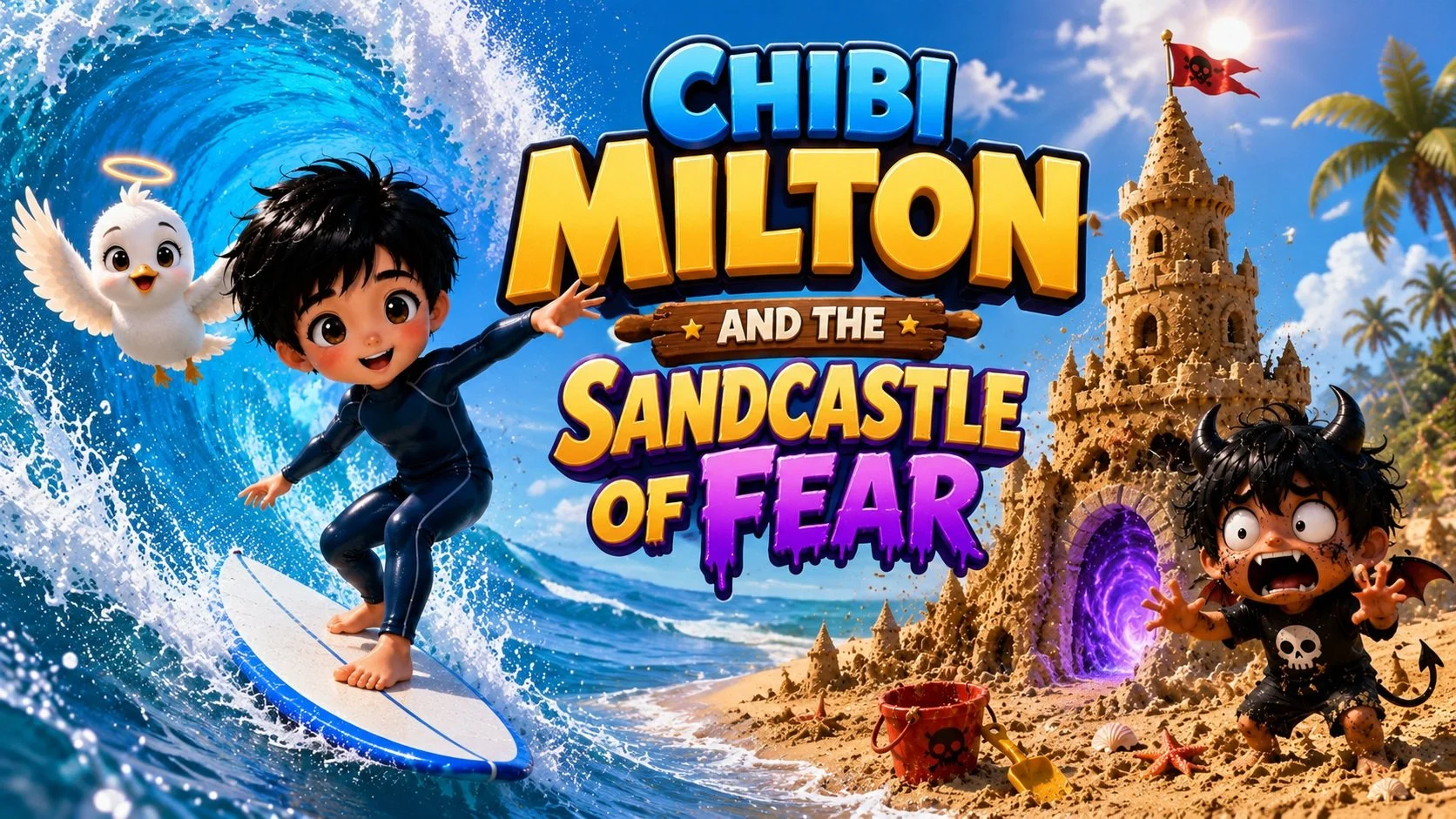 Play Chibi Milton and the Sandcastle of Fear Browser Game
