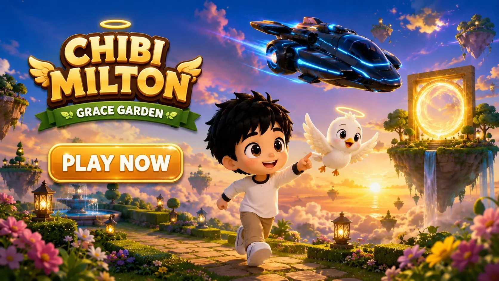 Chibi Milton Grace Garden Game. Play Now