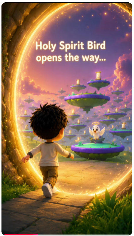 Holy Spirit Bird opens the way into Grace Garden