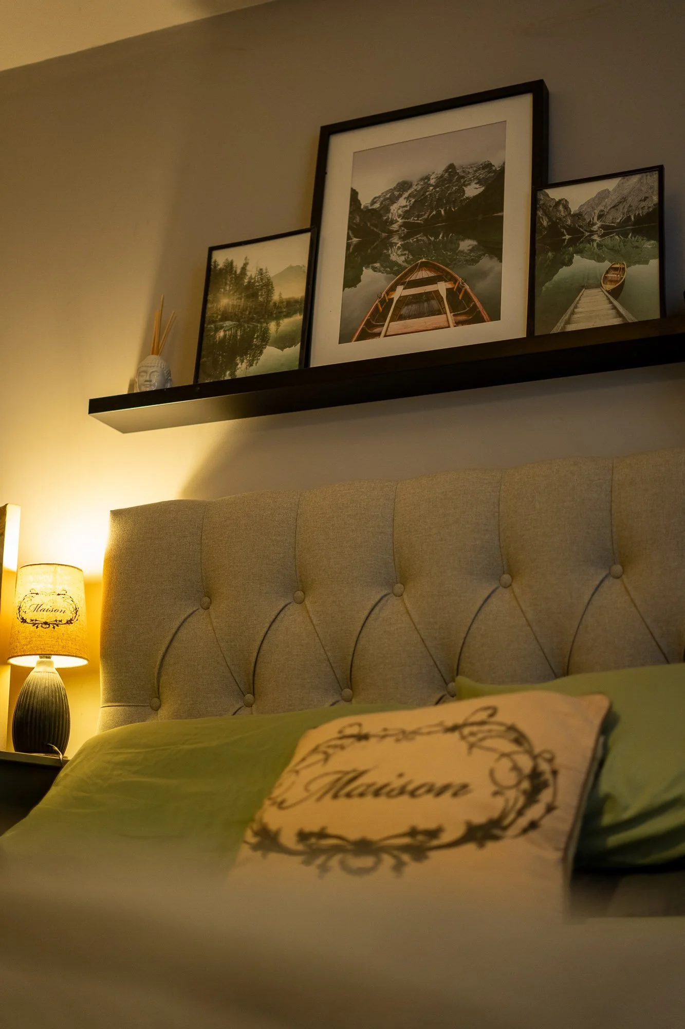 Luxury bedroom with elegant styling in a Leicestershire property.