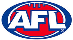 A close-up of the NFL logo featuring a blue oval with red and white stylized letters 'AFL' in the center.