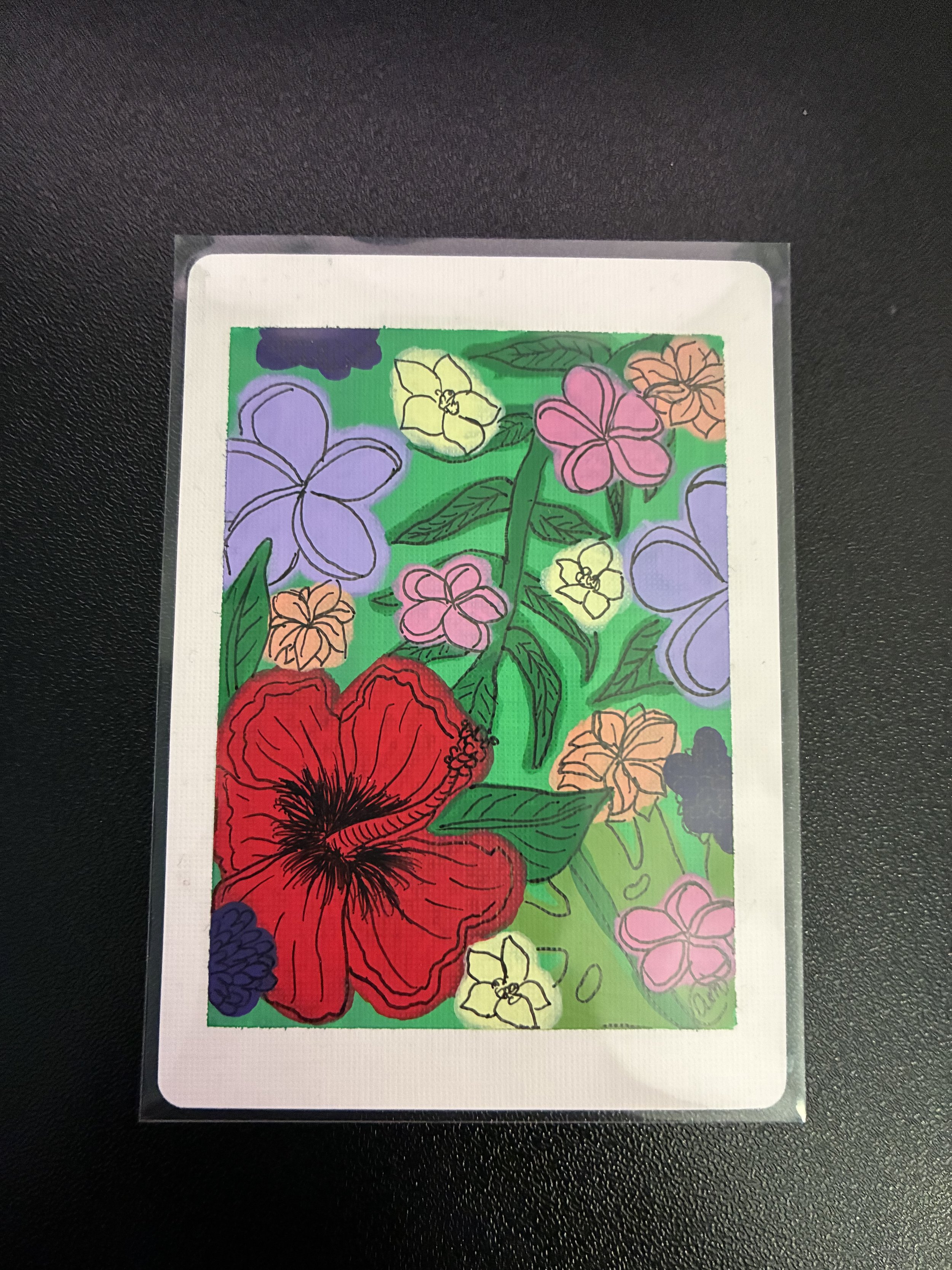 ACEO Original- Tropical Flowers