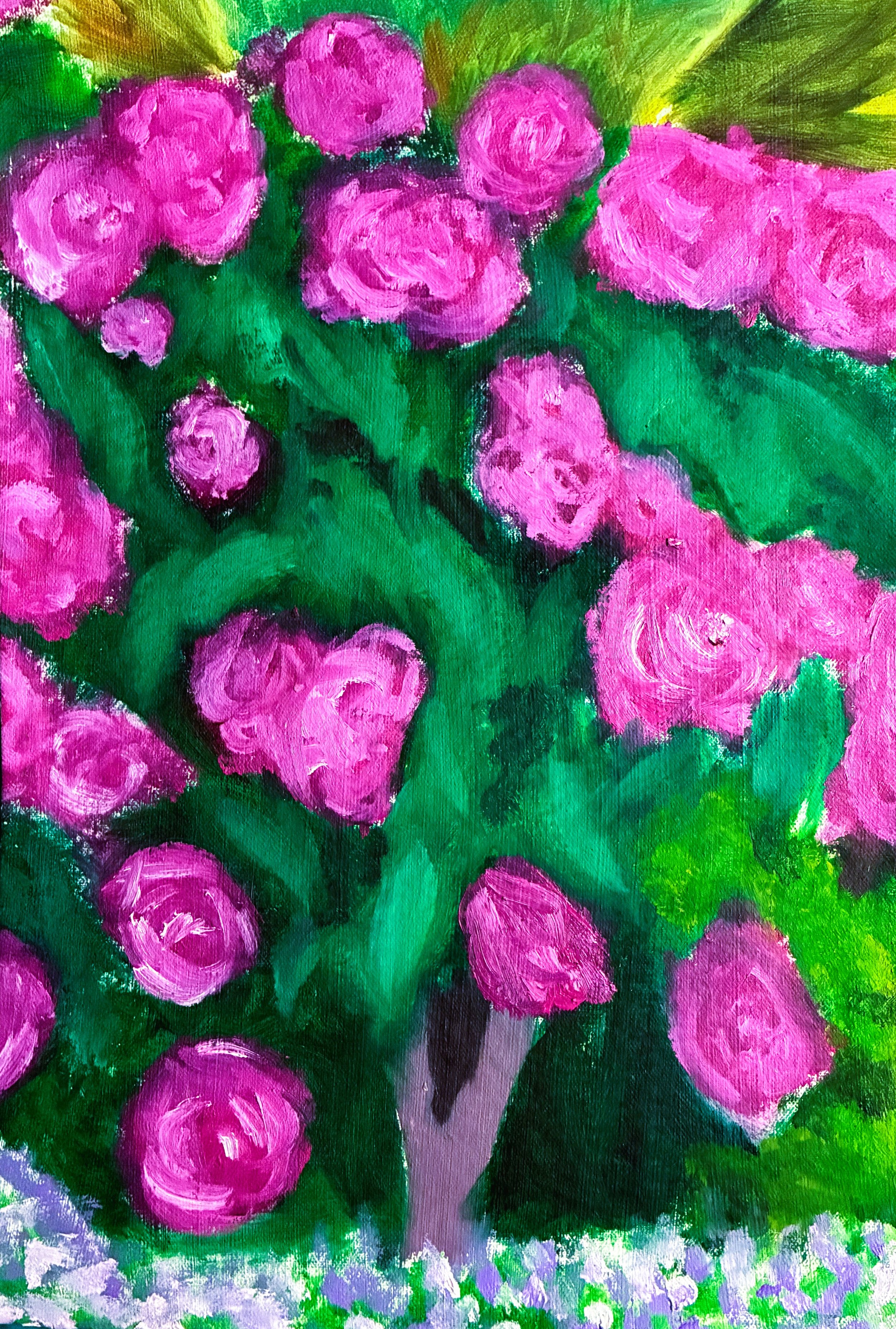 Rose Bush- Acrylic