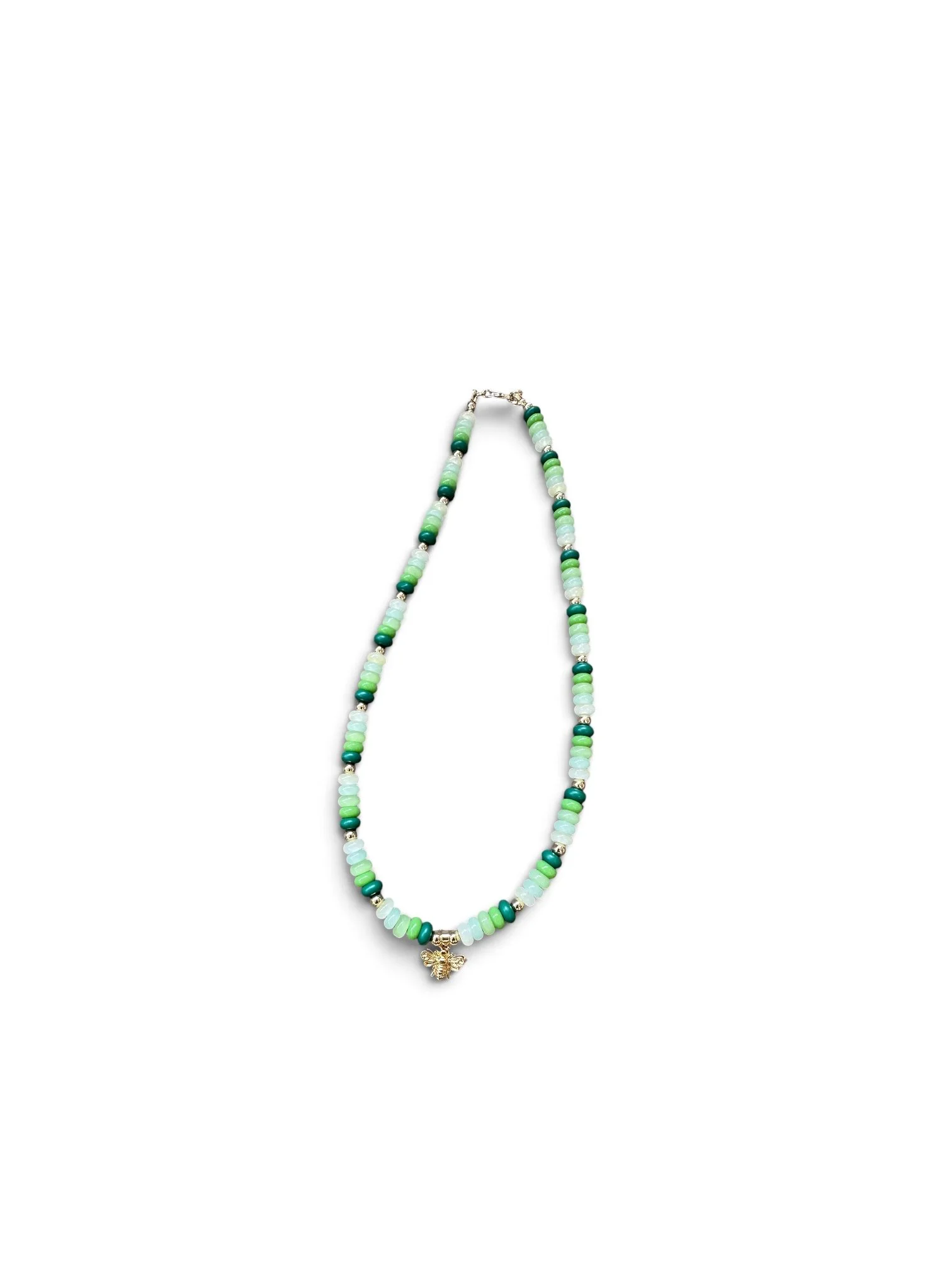 Green Bee Necklace