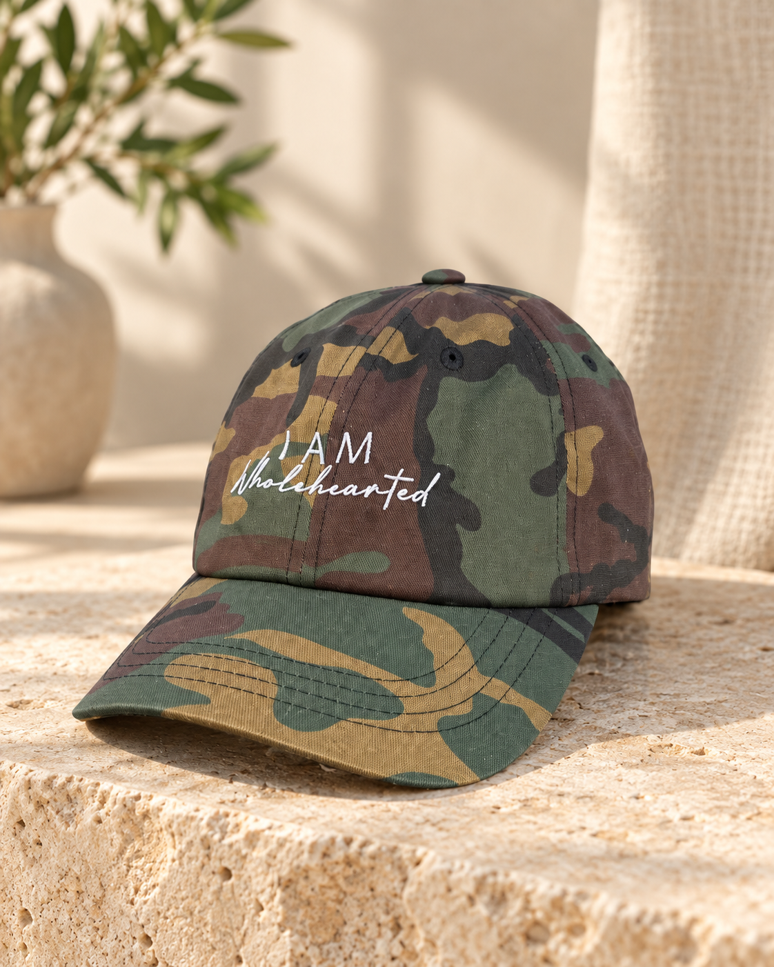 I Am Wholehearted Camo Hat