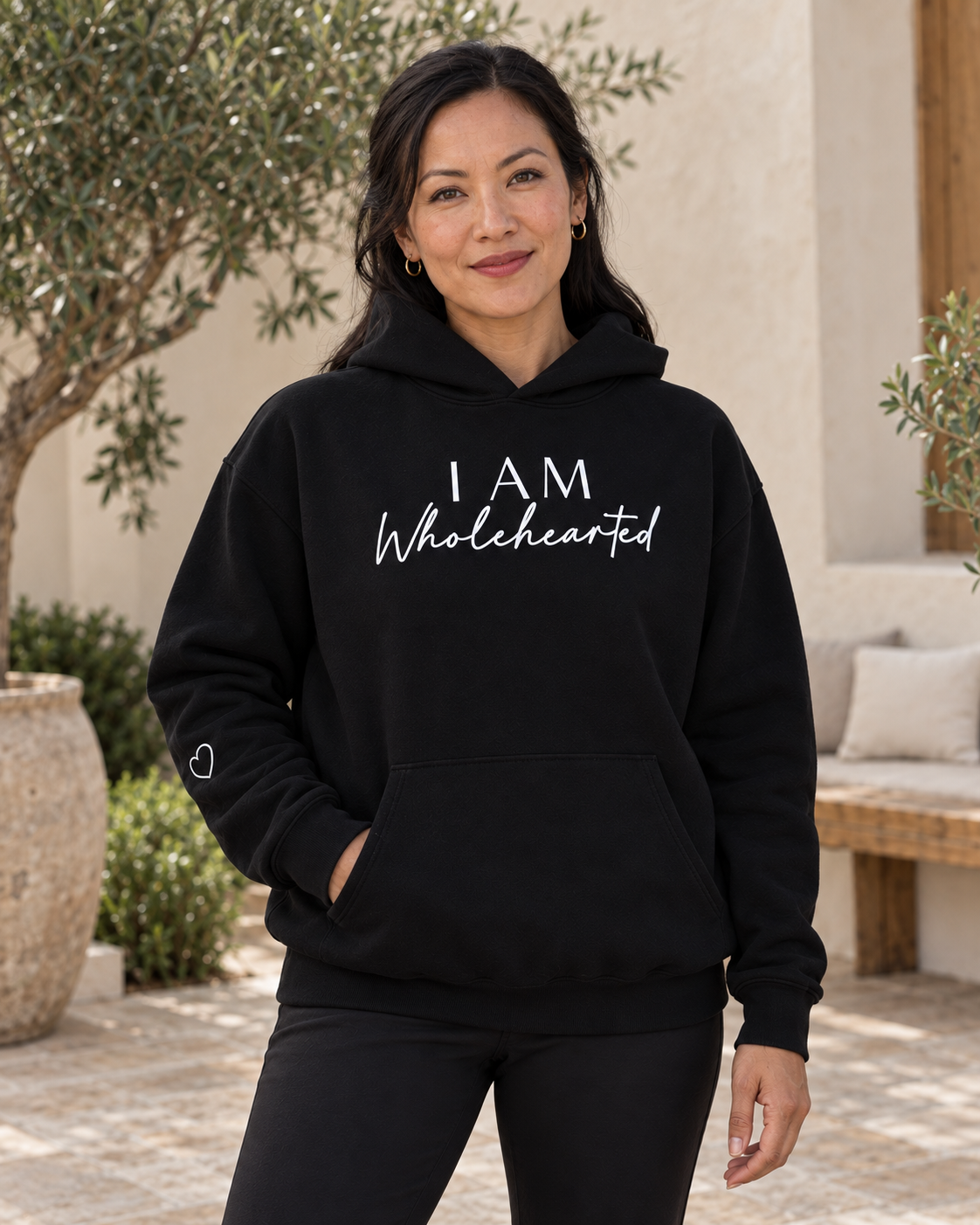 I Am Wholehearted Black Hoodie