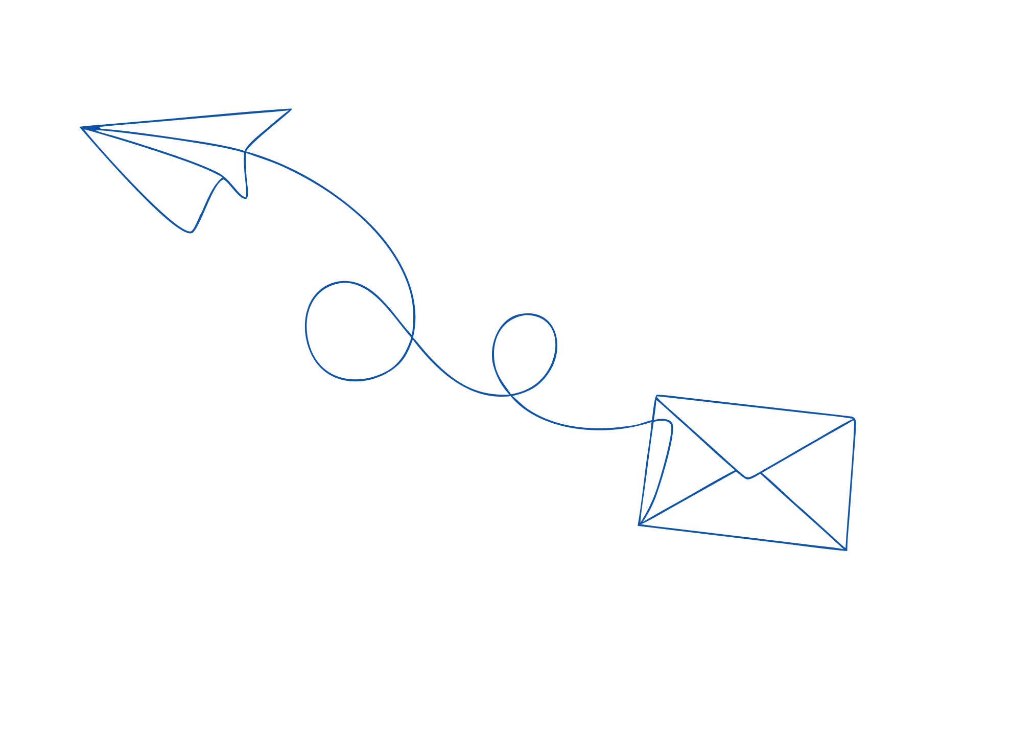 Digital illustration av en abstrakt fisk, tecknad med blå linjer och geometriska former som binds samman av linjer mot svart bakgrund.