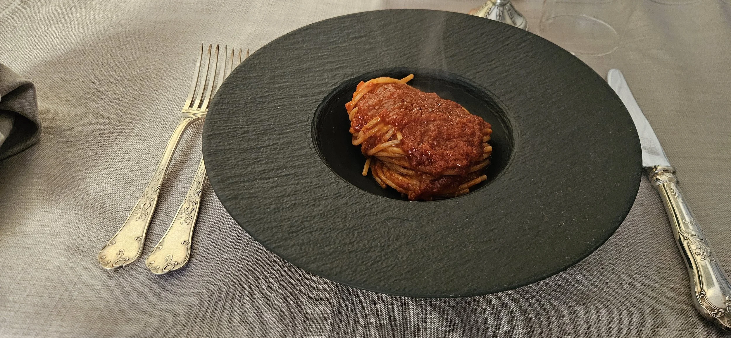 Spaghetti pomodoro e fragola