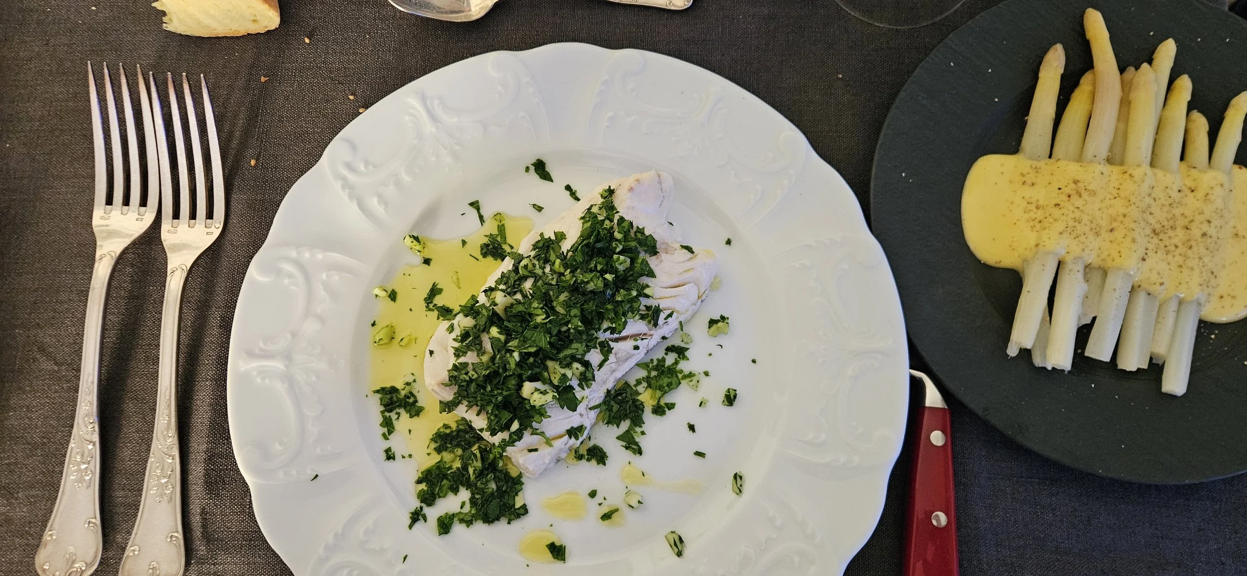 Merluzzo al vapore Prezzemolo Aglio Filo d'olio