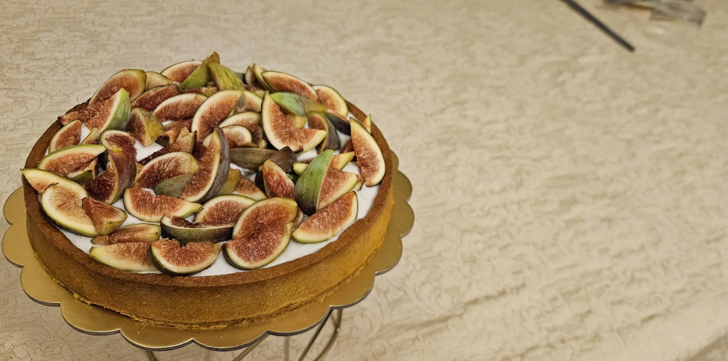 Tarte sablée alla ricotta di capra vaniglia e fichi freschi