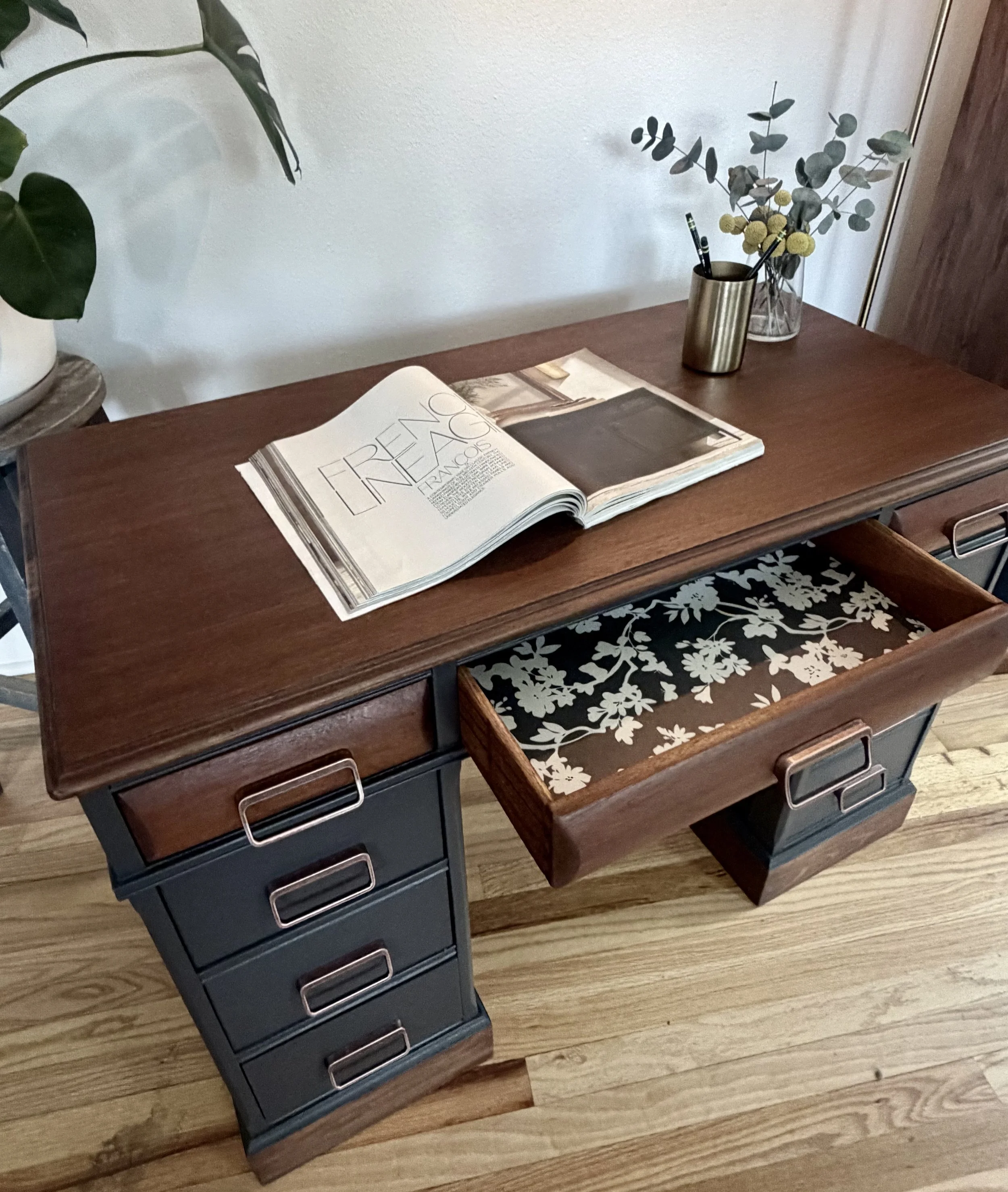 Executive Desk · Refinished Vintage Modern