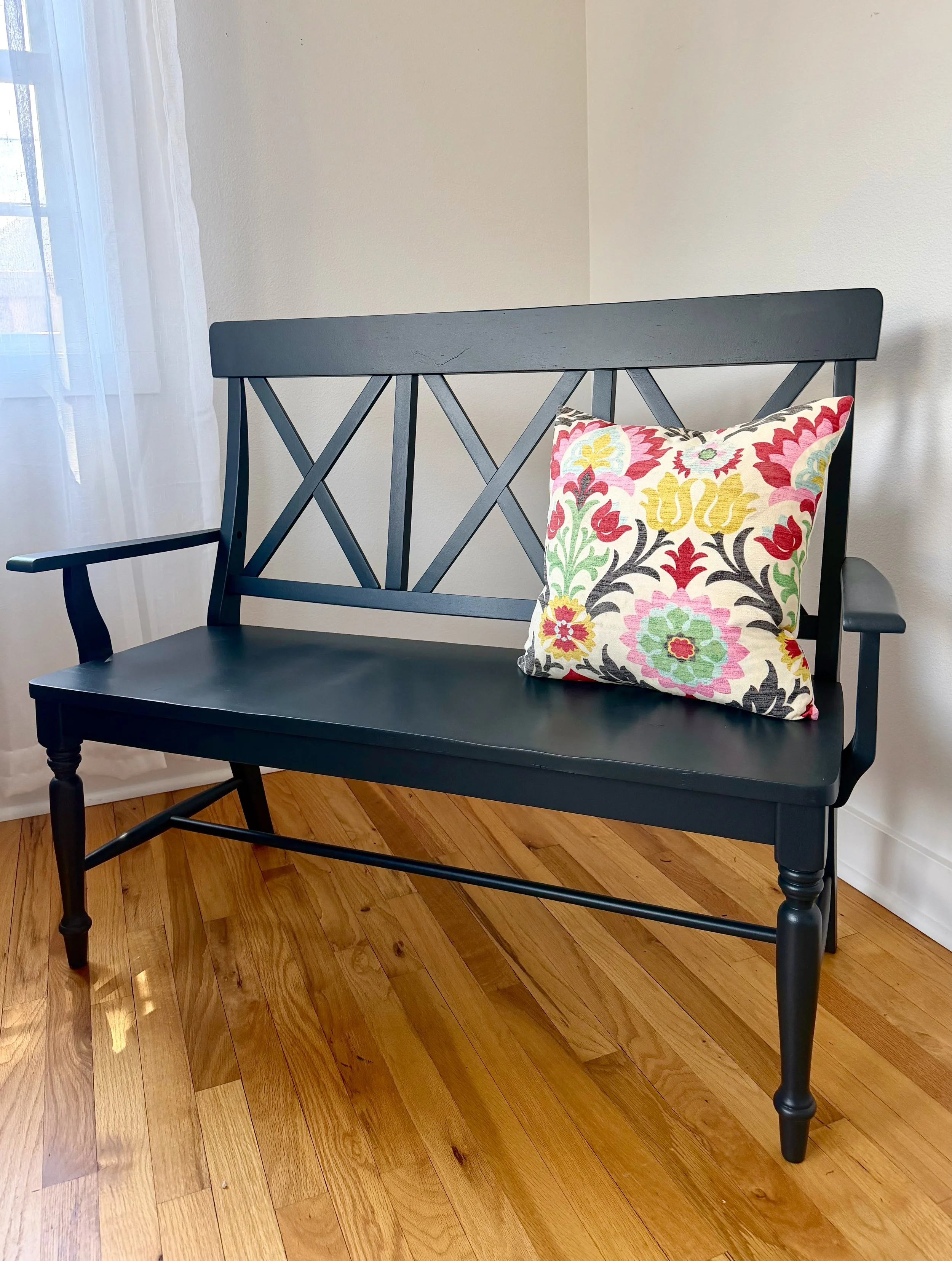 Entryway/Mudroom Bench- Deep Teal Statement Seating