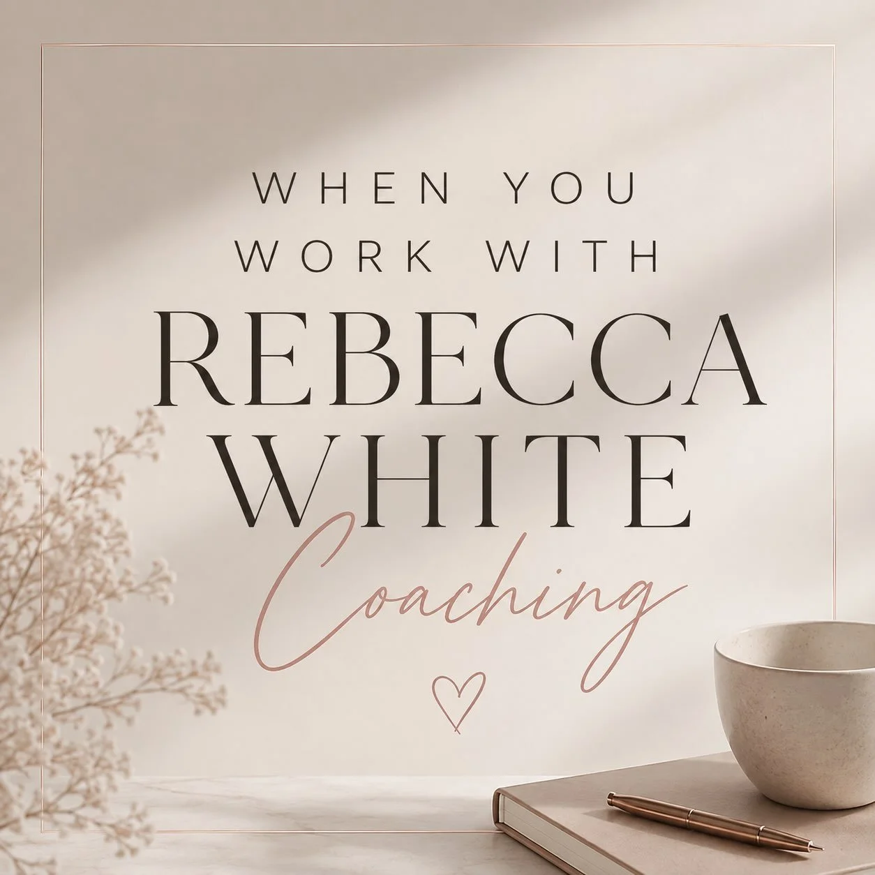 When you work with Rebecca White Coaching, your coaching is completely tailored around you. There is no one size fits all approach because I understand that every woman is different, every story is different and what works for one person may not work