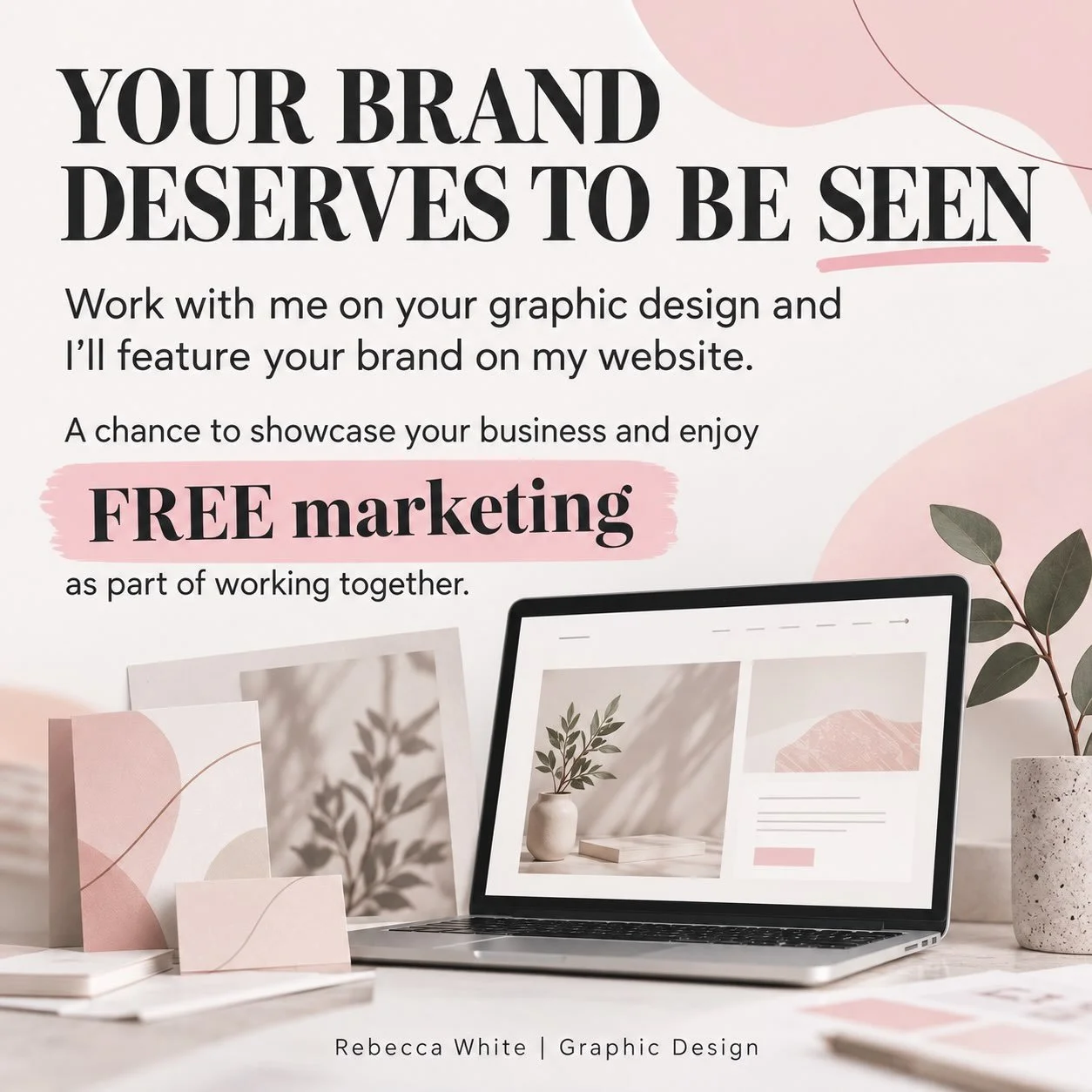 Your brand deserves more than sitting quietly in the background. Let&rsquo;s give it a chance to shine. ✨

When you work with me on your graphic design, I&rsquo;ll also feature your brand on my website, giving you a space to showcase your business an