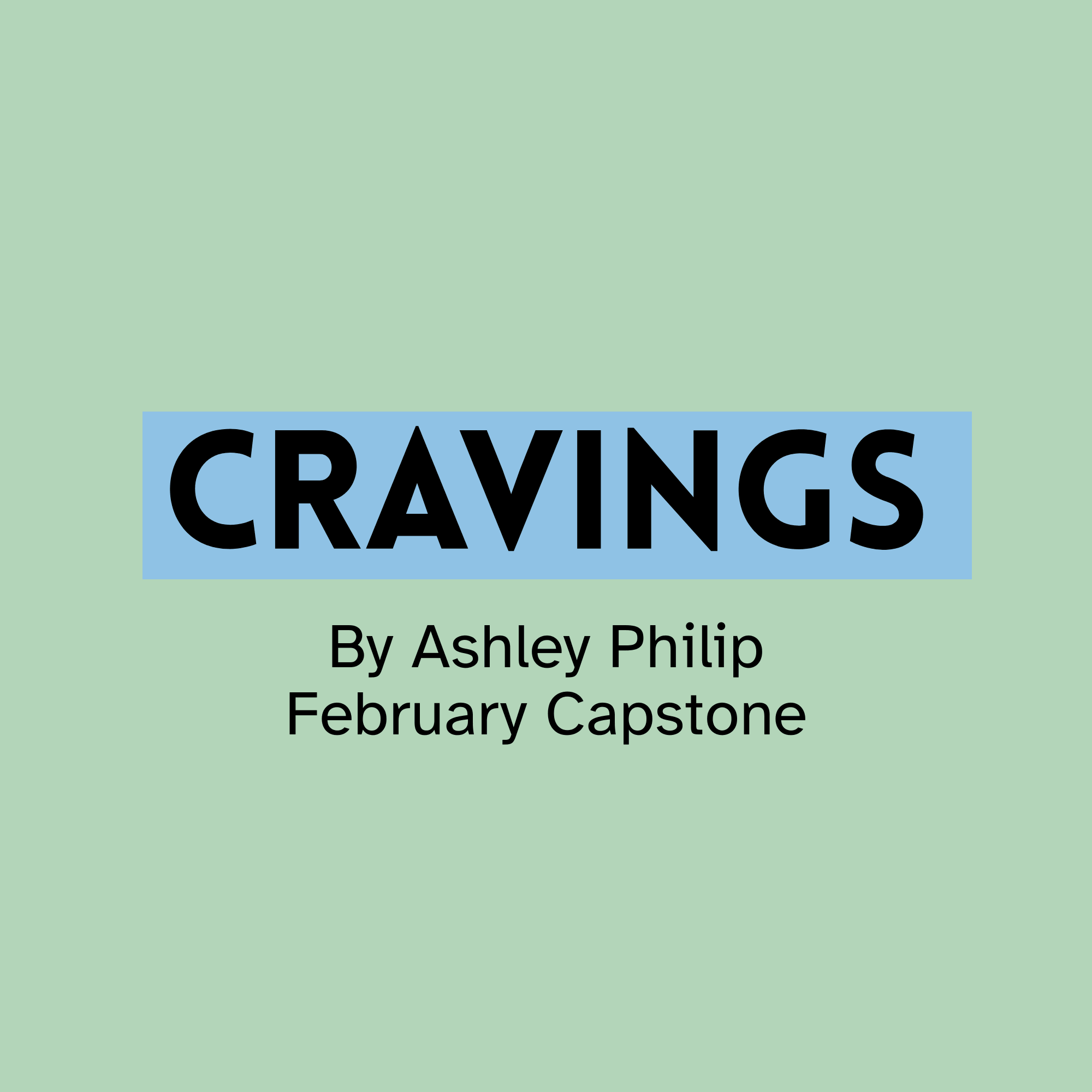 Book titled 'Cravings' by Ashley Philip with a February Capstone label at the bottom.