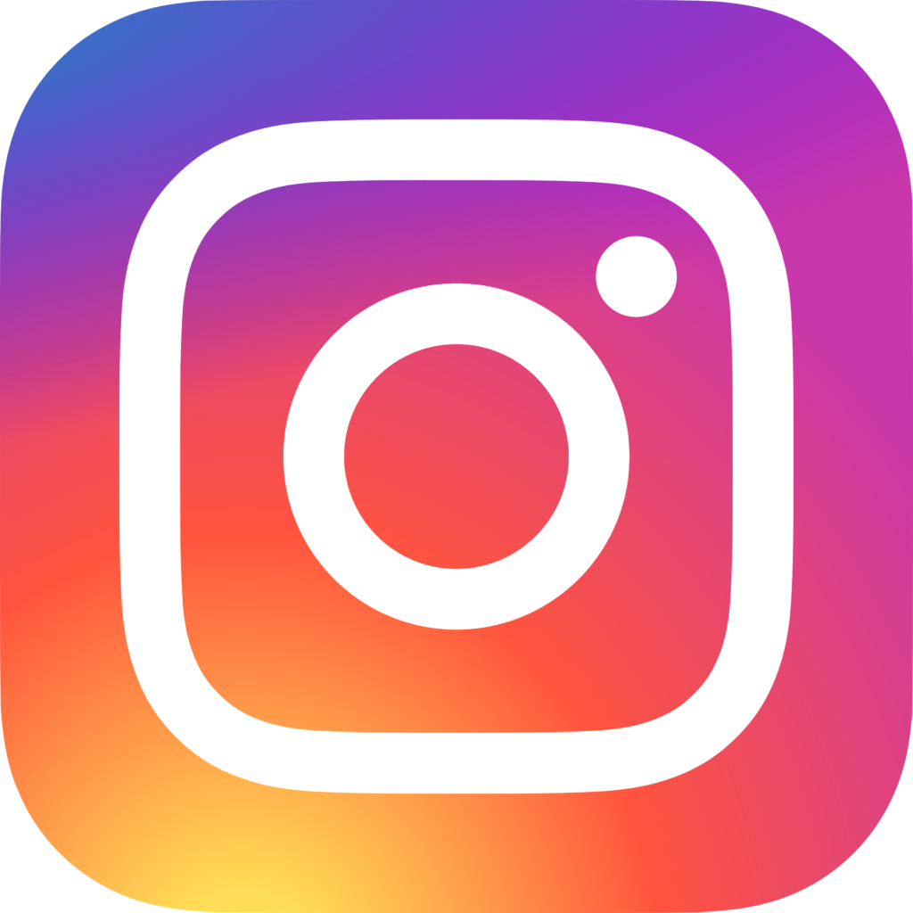 Logo d'Instagram avec un fond dégradé de couleurs