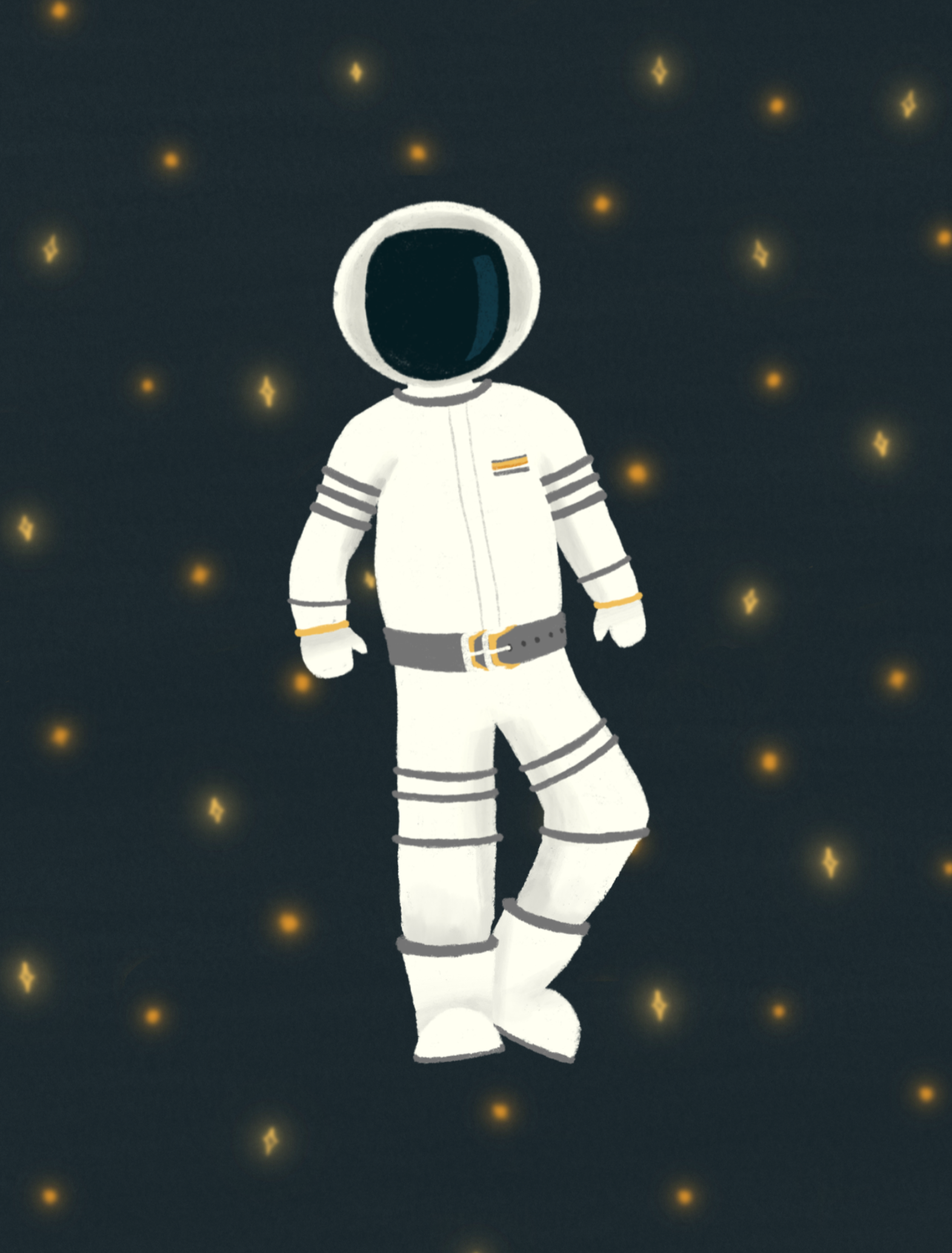 Illustration of an astronaut in space