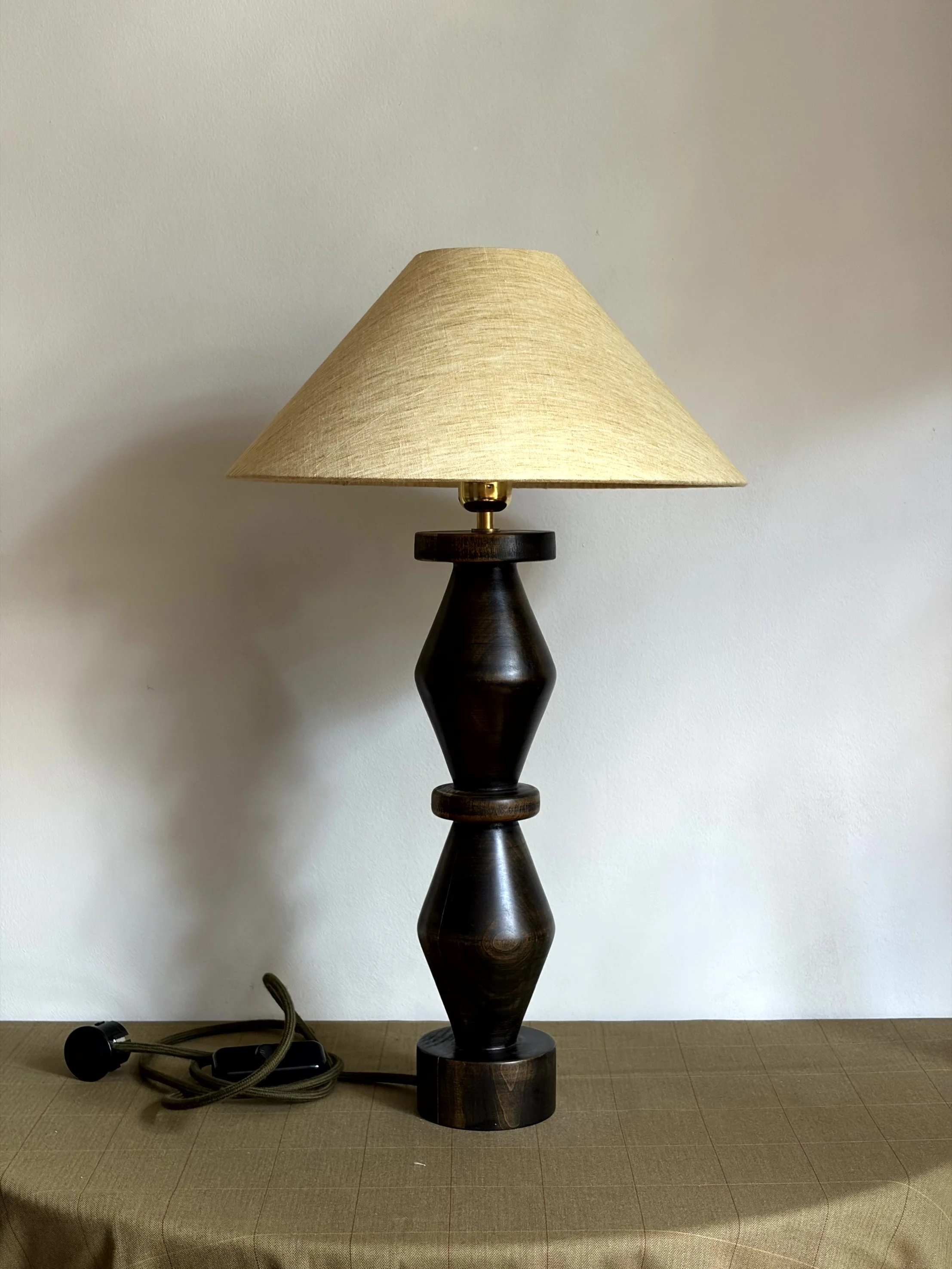 lamp n.07 (linen, lime wood)