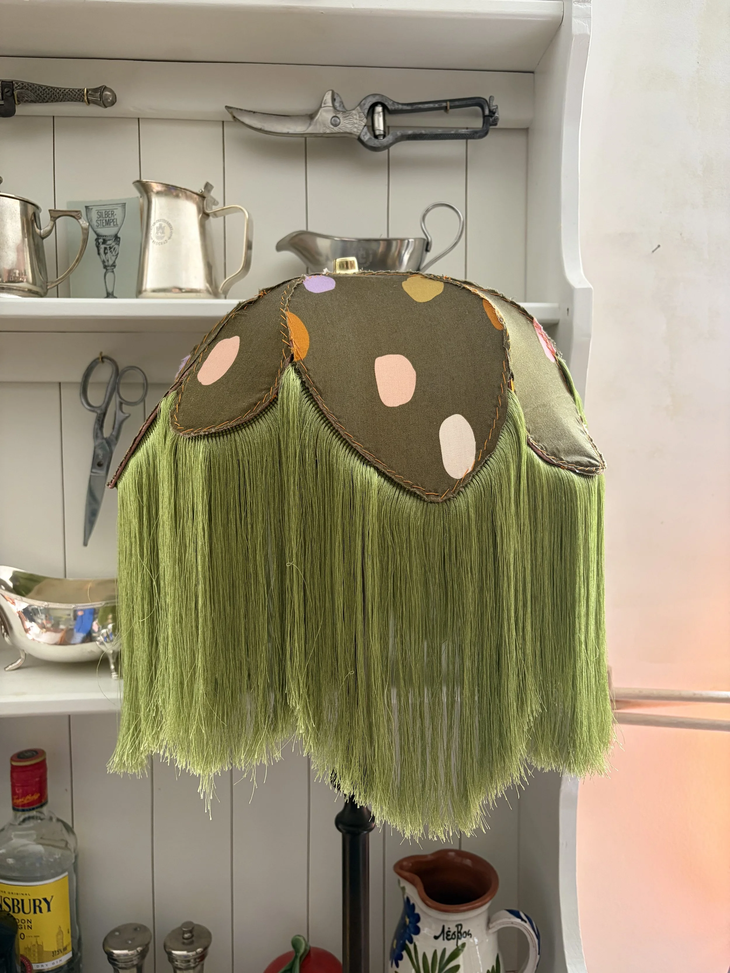 handmade one of a kind lampshade with clip-on fitter
