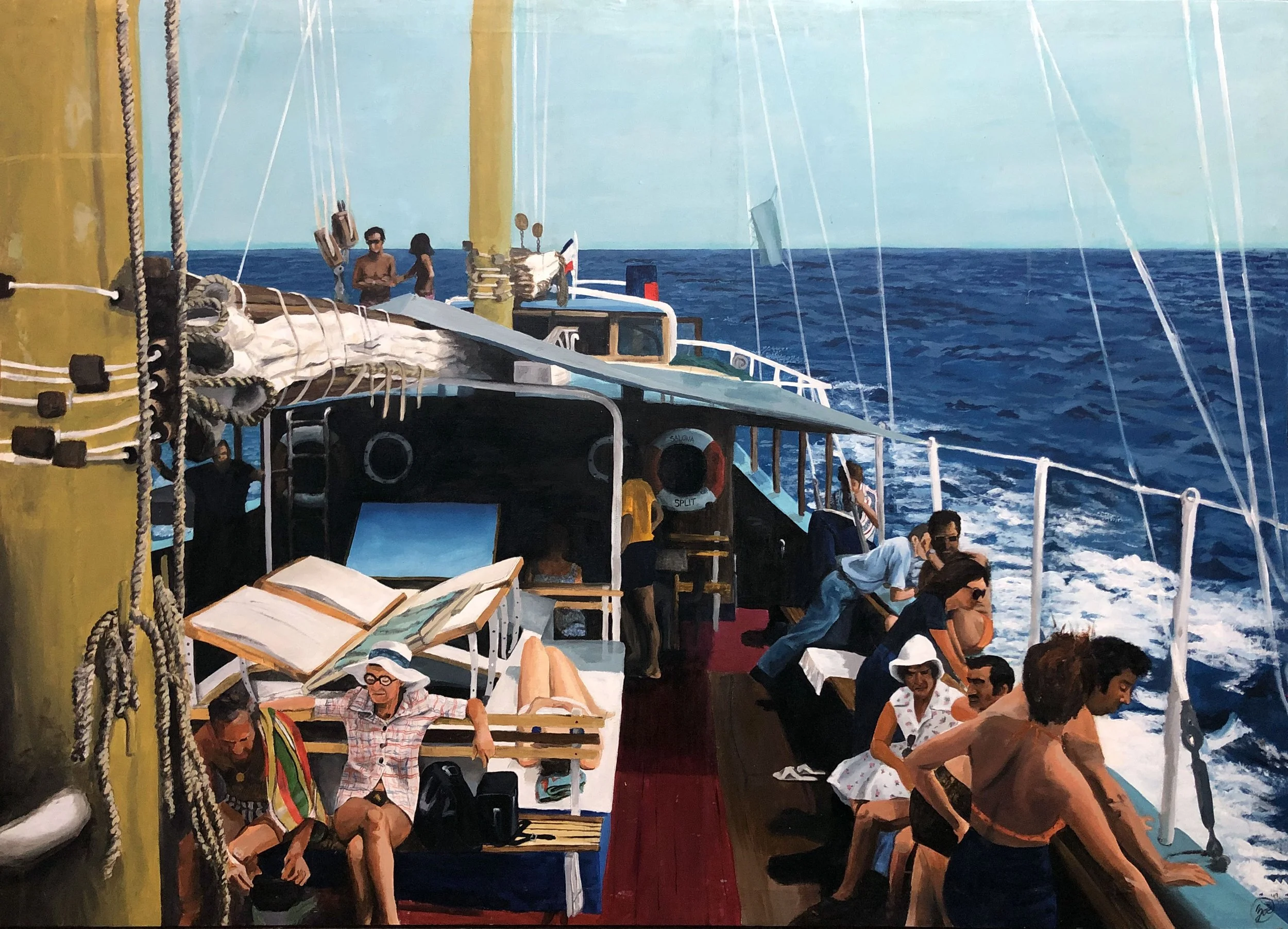 "salona Split" acrylic on canvas, 2019