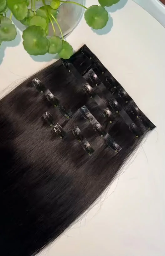 Virgin DD bone Straight Seamless Clip-in