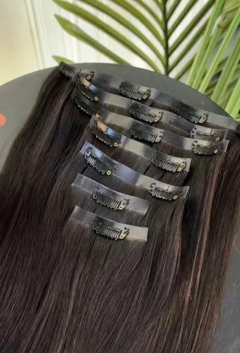 Raw DD Bone Straight seamless Clip-in