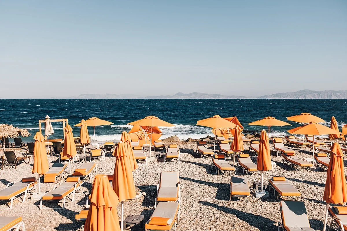 Windy beach Rodos Greece
