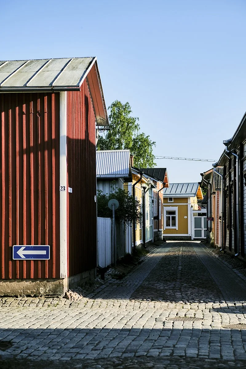 Vanhan Rauman kujia. Valokuvia Raumalta