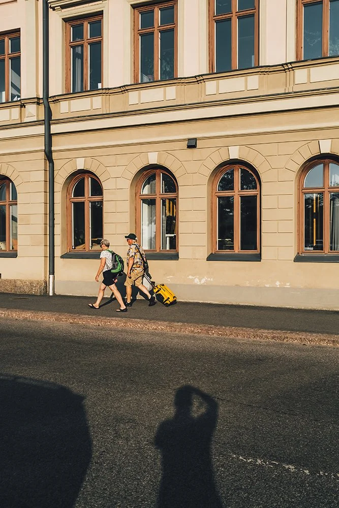 Valokuvia Oulusta. Rantakatu oulun kauppatorilta