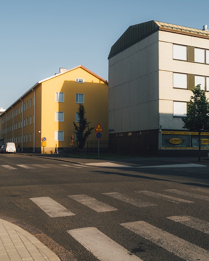 Sepänkatu Oulussa. Kesä Oulussa.