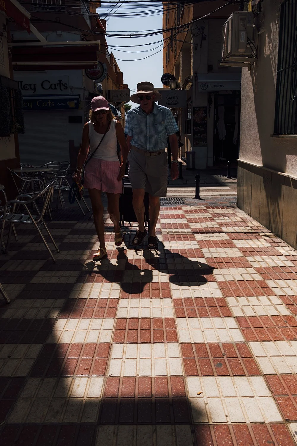 Tourist walking in Fuengirola