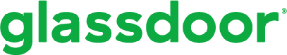 The logo of Glassdoor with green and black text.