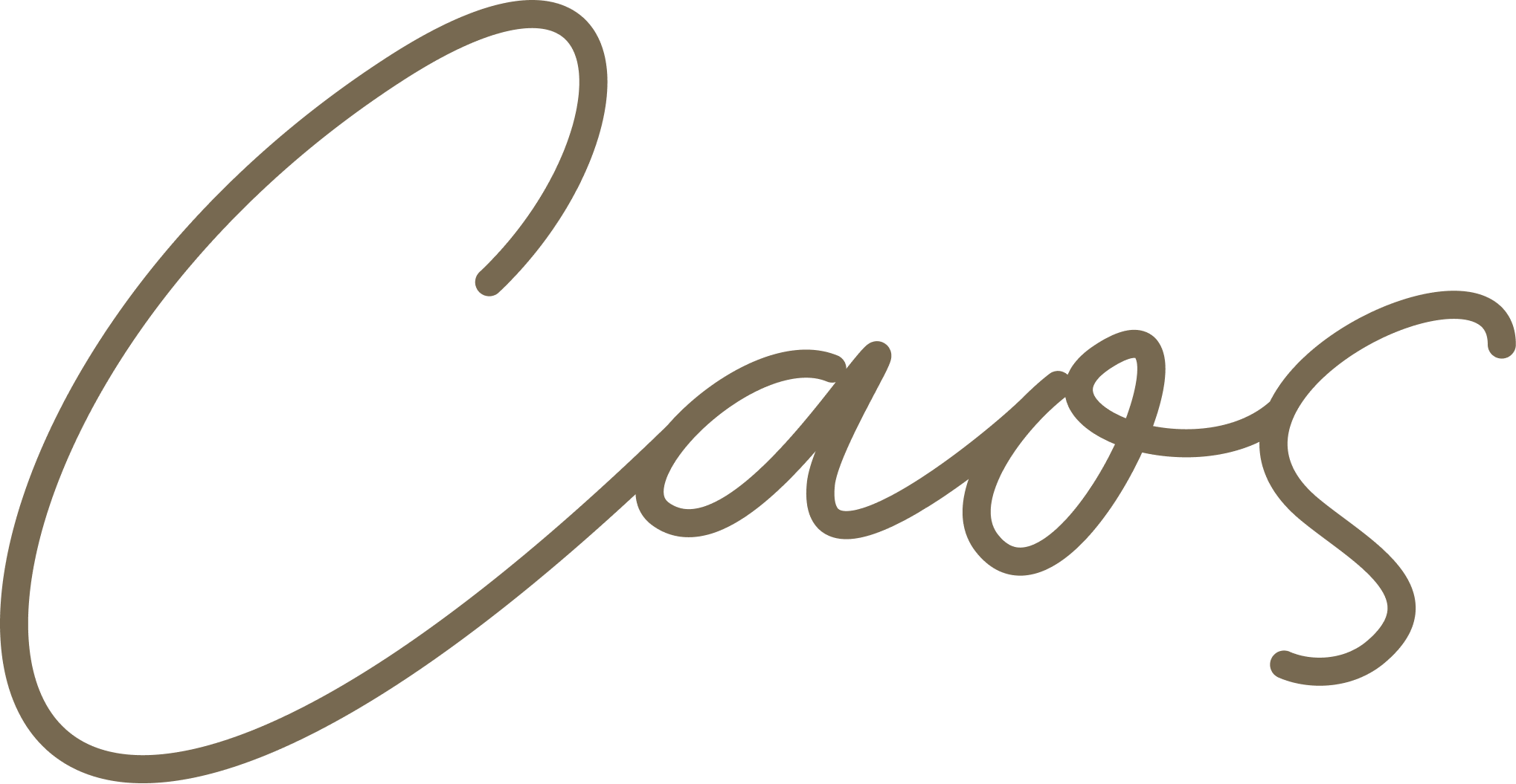 Logo con la parola 'Eos' scritto in uno stile cursivo e elegante di colore marrone