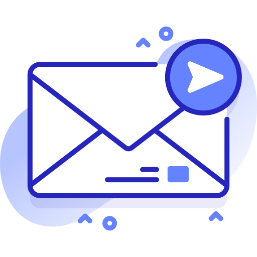 Illustration of an envelope with a paper plane icon, representing sending an email.