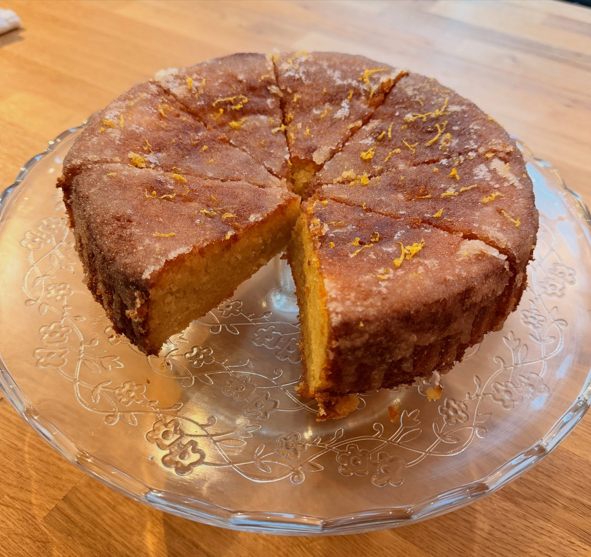 🍋 Gluten Free Lemon Drizzle Cake 🍋

Light, lemony and  moist.

But can you guess the secret ingredient that makes it so deliciously moist?
