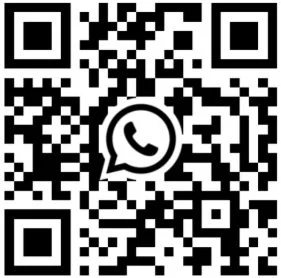 QR code with WhatsApp logo at the center.