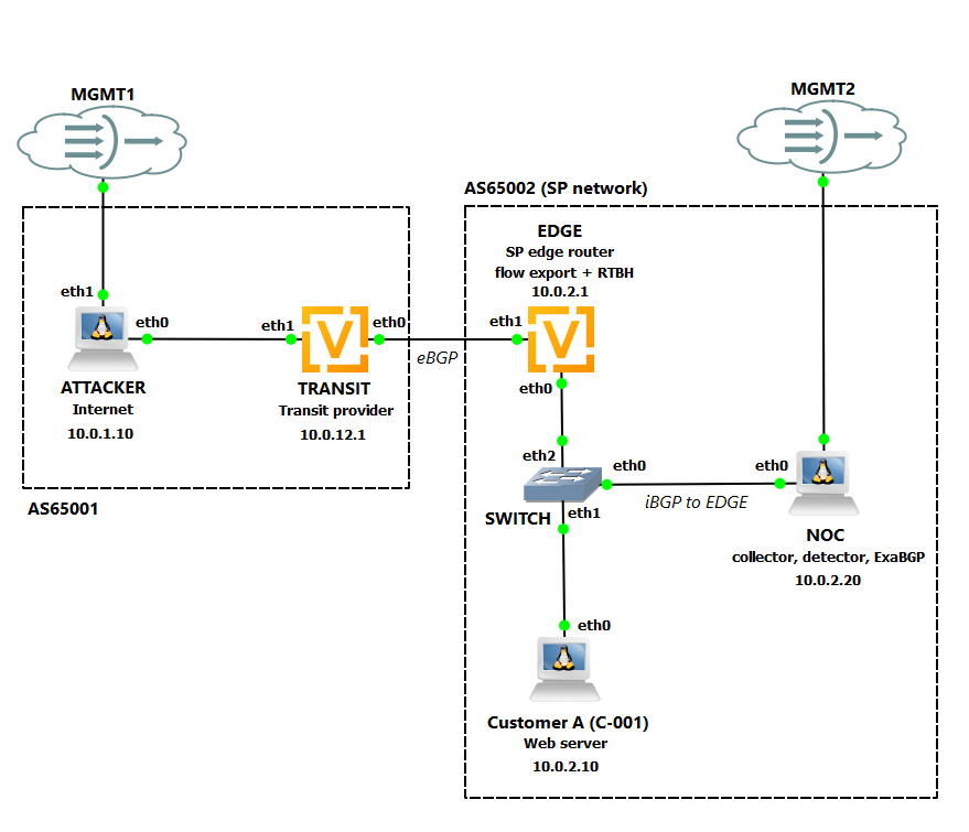 Flow-Based DDoS Detection and RTBH