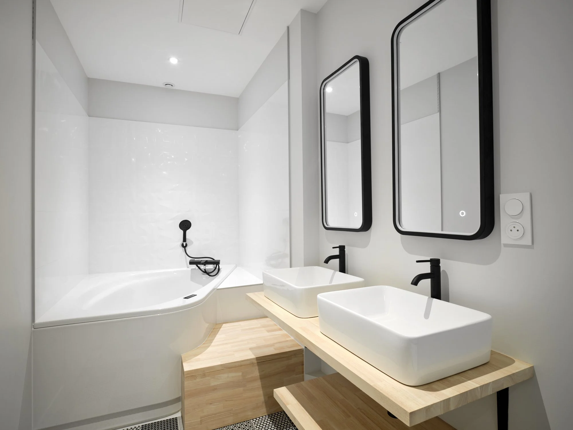 Rénovation appartement Agen LES PROMOTEURS salle de bain avec baignoire