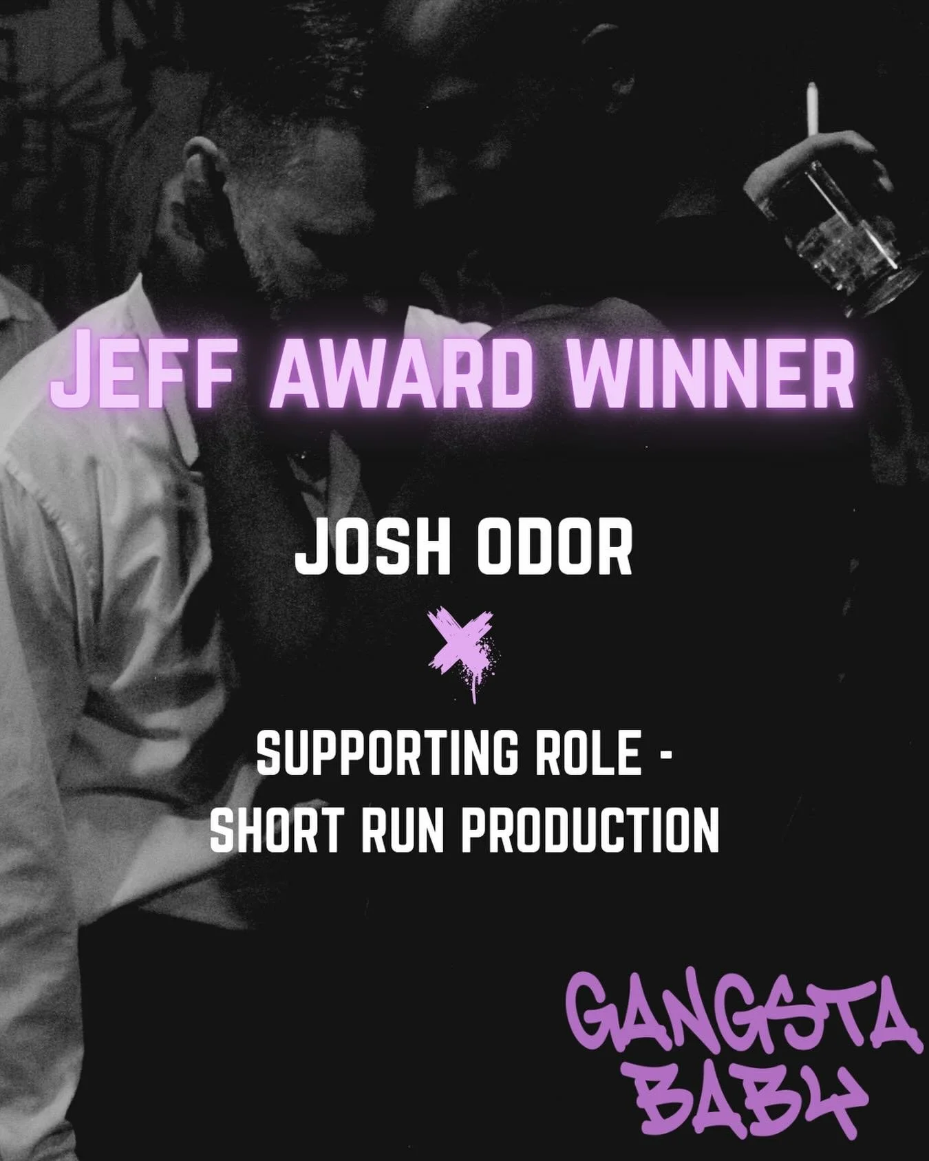 Our boy Josh Odor took home best supporting role - short run at the Jeff Awards! Massive congratulations to @odorjosh for his incredible performance and work. We love you mate! ❤️ 

This takes us to the end of the awards run. Here&rsquo;s a round up 